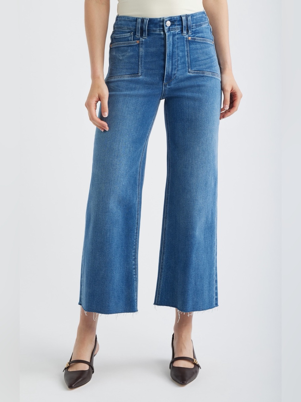 PAIGE  Anessa High-Rise Wide-Leg Crop Jeans